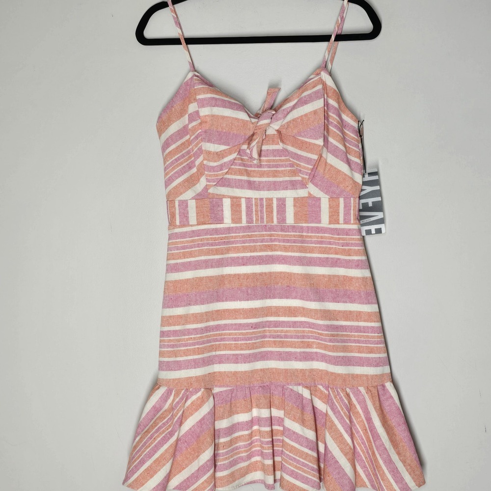 Anthropologie Striped Mini Dress in Pink and Cream